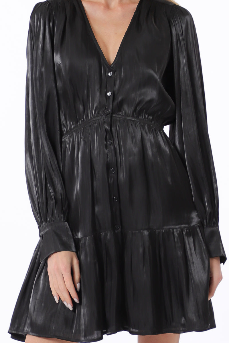 Black Organza Mini Dress