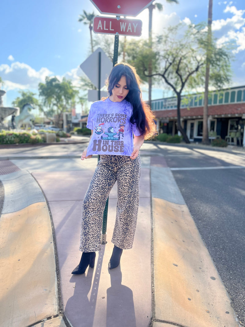 Leopard Barrel Jeans
