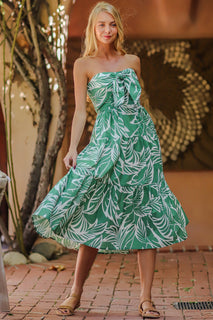 Palm Green Tube Dress