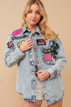 Washed Western Patch Jacket