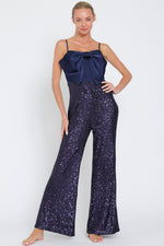 Sequin Spaghetti Strap Jumpsuit