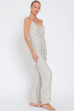 Silver Sequin Jumpsuit