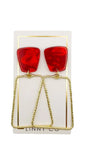 Classic Gold and Red Earring