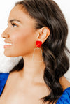 Classic Gold and Red Earring