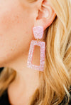 Pink Sparkle Earrings