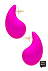 Metallic Pink Droplet Earring