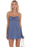 Jacquard Floral Navy Shortie Dress