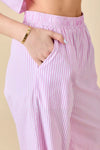 Pink Stripe Wide Leg Pants