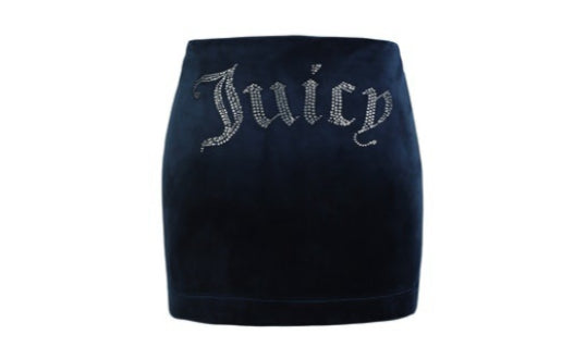 Regal Blue Juicy Couture Skirt w/Slit and Bling