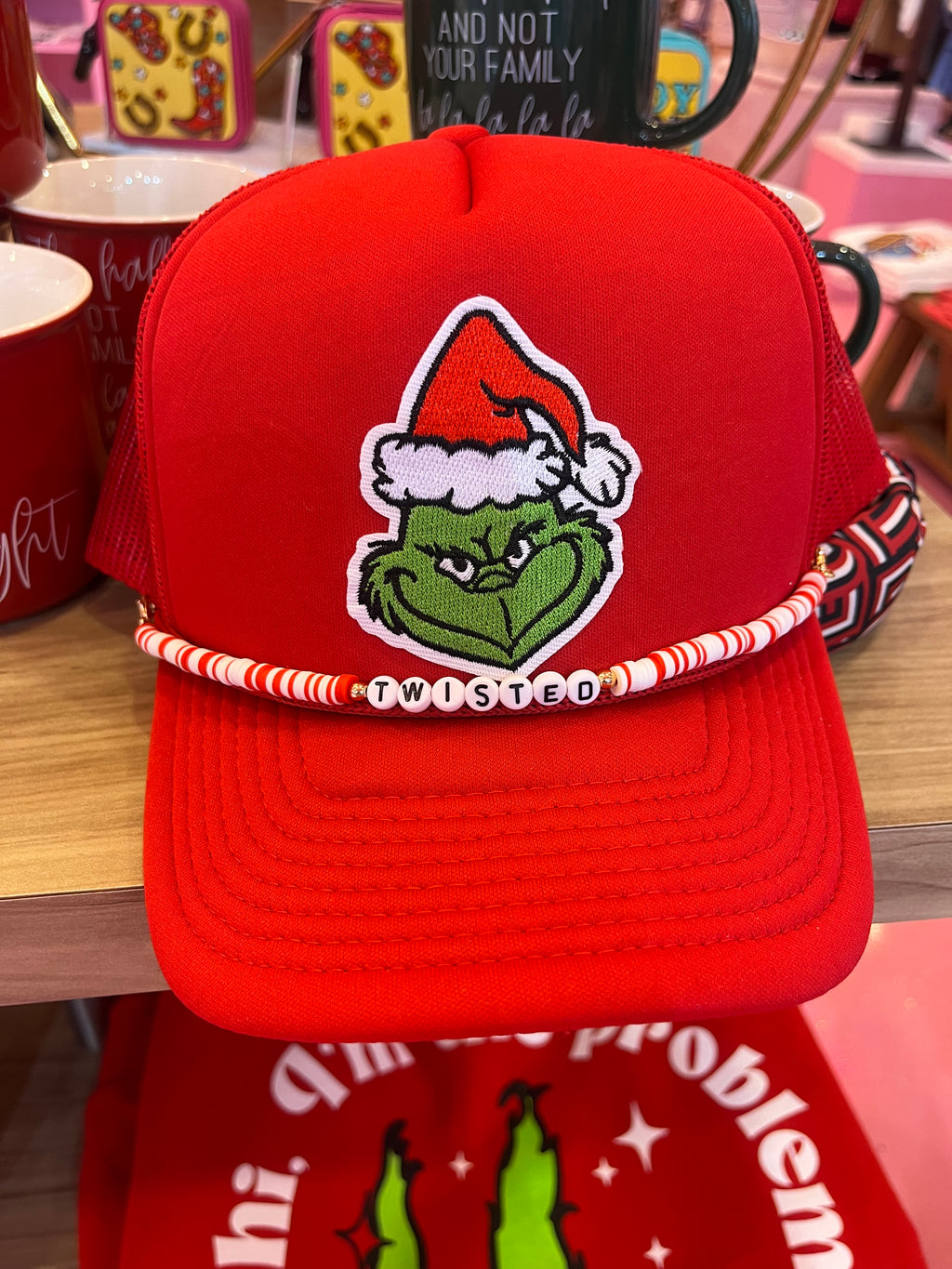 Grinch Twisted Trucker Hat