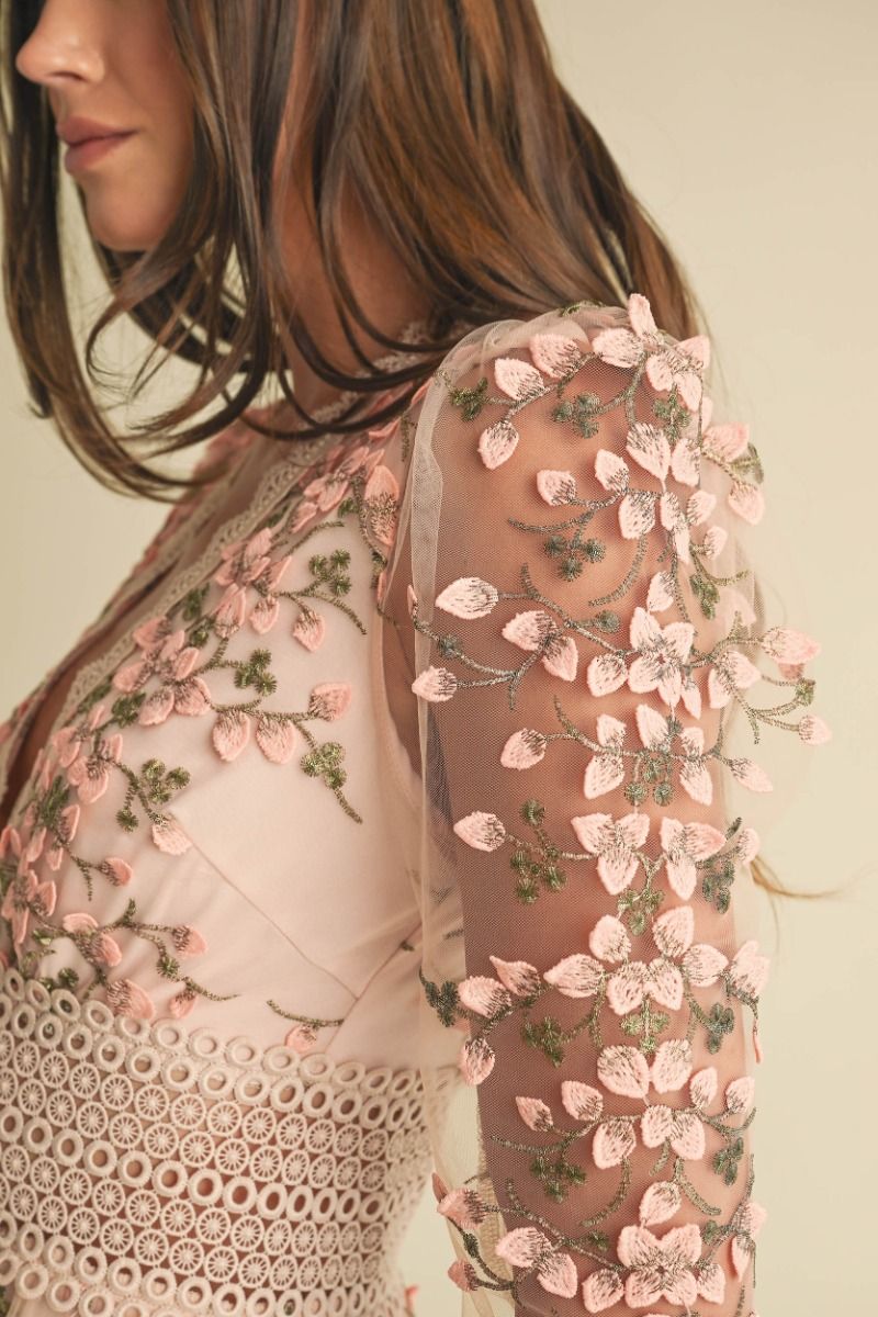 Embroidered Floral Dress