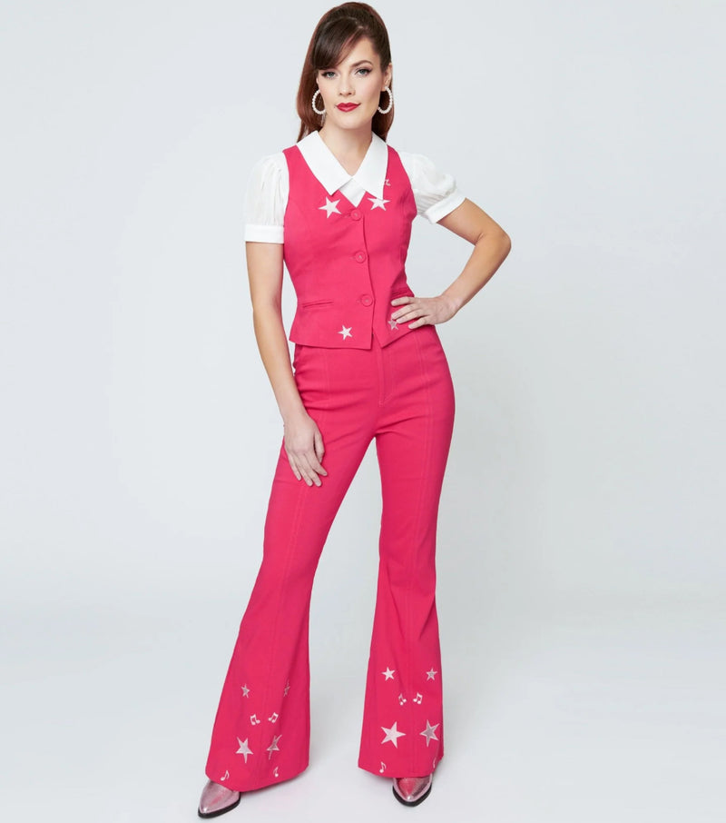 Bright Pink Bell Bottoms