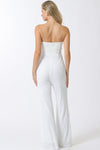 White Tube Sequin Jumpsuit