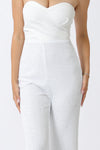 White Tube Sequin Jumpsuit
