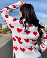 Heart Zip Up Sweater