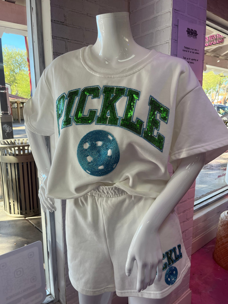 Pickle Ball White QOS Short Sleeve Top-FINAL SALE NO DISCOUNTS