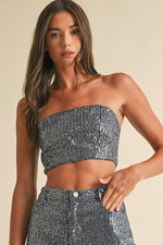 Embellished Sparkle Denim Pants