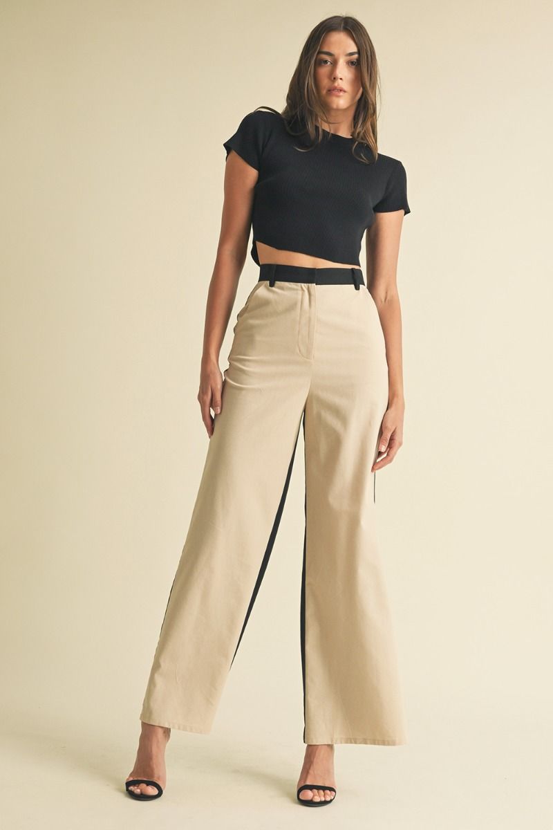 Color Block Trousers