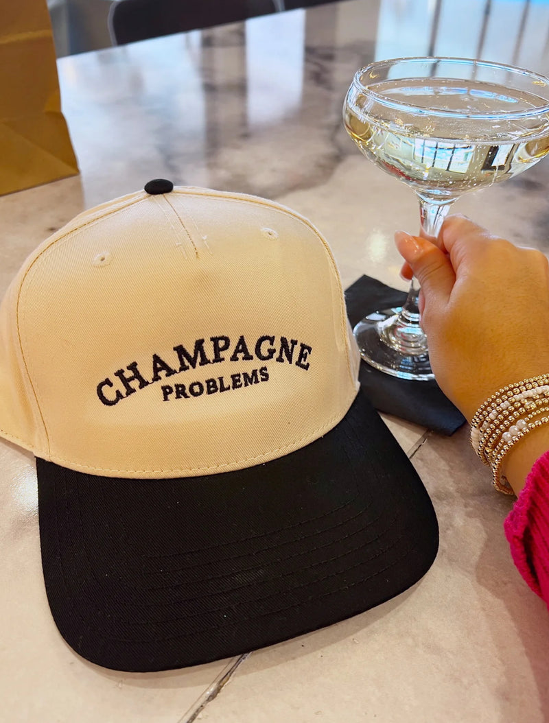 Champagne Problems Vintage Embroidered Hat