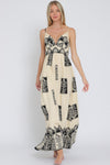 Ivory w/ Black Maxi Dress