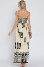 Ivory w/ Black Maxi Dress