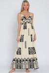 Ivory w/ Black Maxi Dress