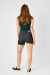 High Waist Black Denim Shorts