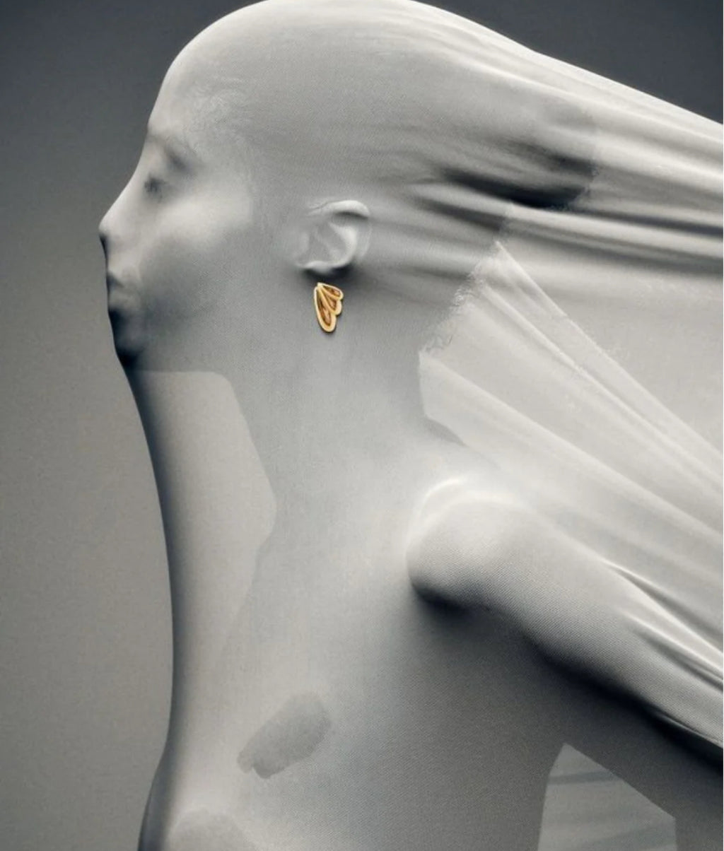 Wing Cuff Gold Earrings