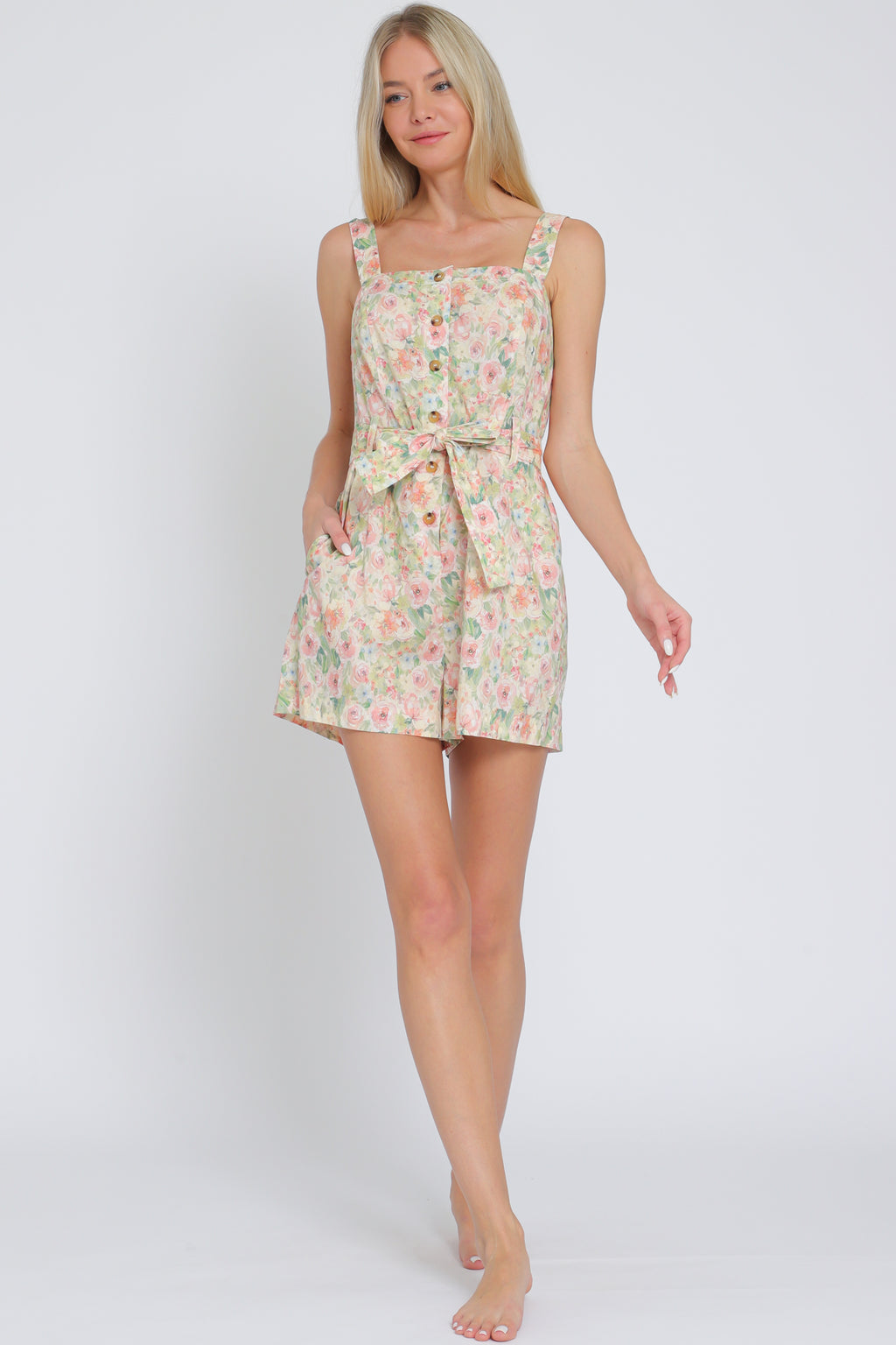 Blush Floral Romper