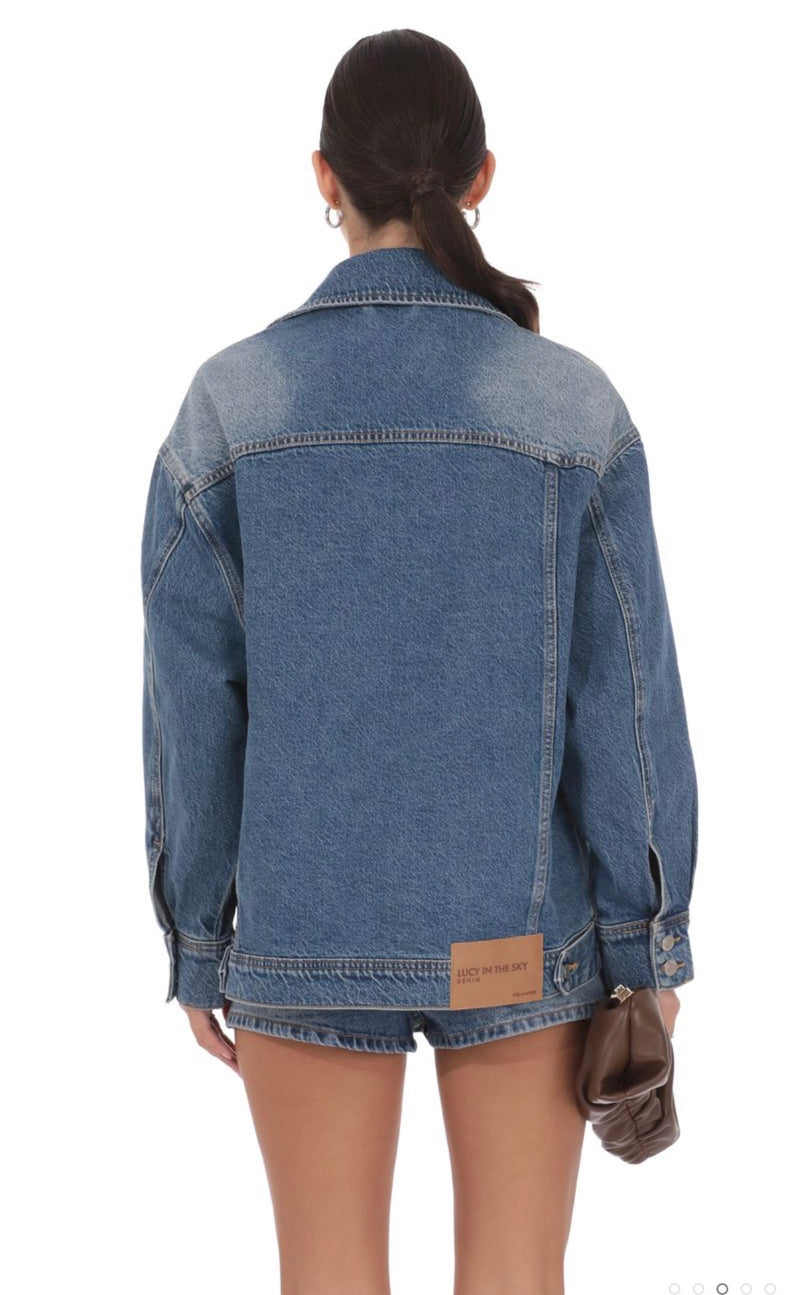 Oversized Denim Jacket – Rolling Rack Boutique