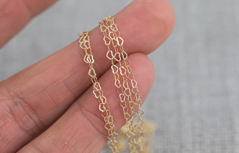 Permanent Jewelry -Gold Filled Heart Chain #1