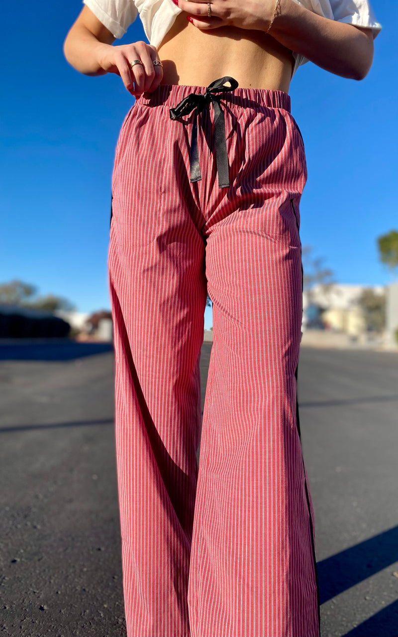 Wide Leg Striped Pants