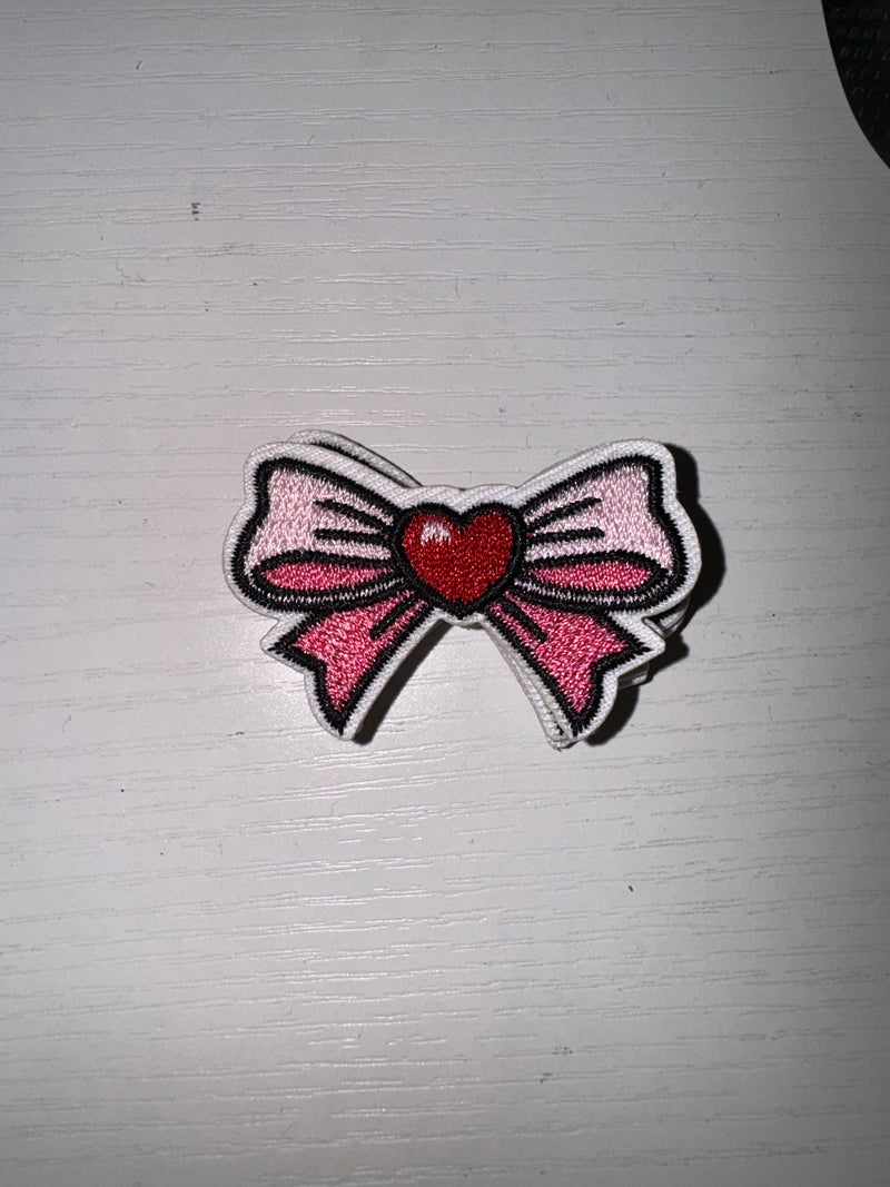 Mini Heart Bow Patch