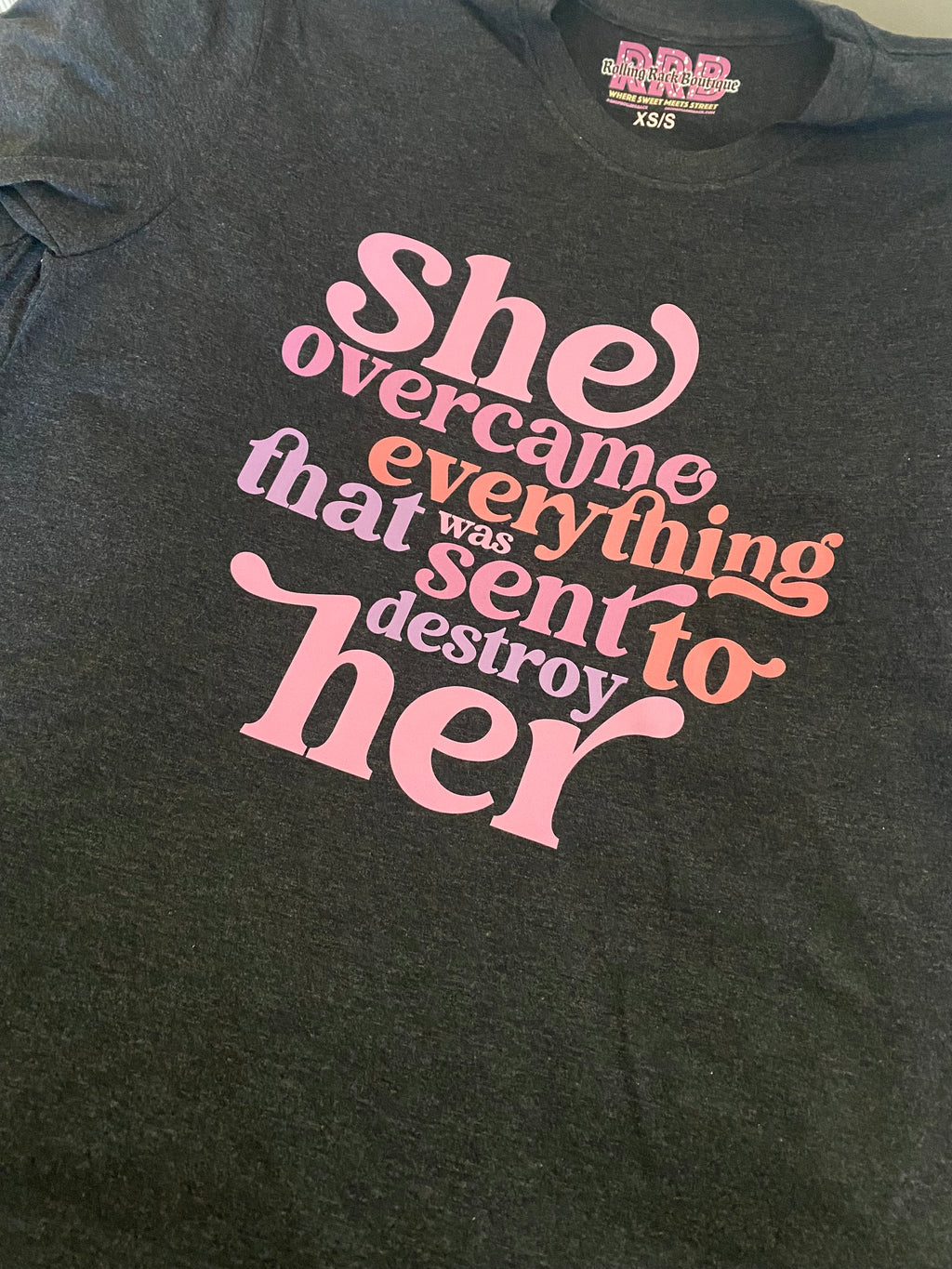 She Overcame Everything Vintage Graphic Tee