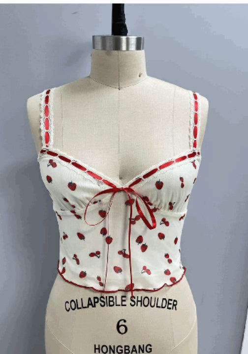 Berry Corset Crop Top