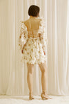 Rose White Floral Short Dress
