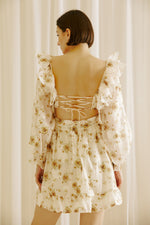 Rose White Floral Short Dress