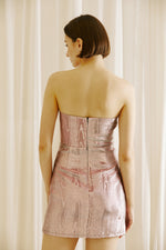 Pink Metallic Tube Dress