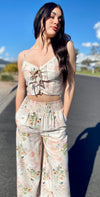 Corset Floral and Pants Set-Sizes Must Match