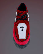 Red Velvet Krypt Coffin Shoes