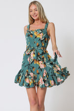Emerald Floral Shortie Dress