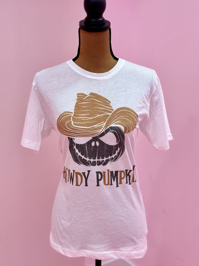 Howdy Pumpkin White Tee