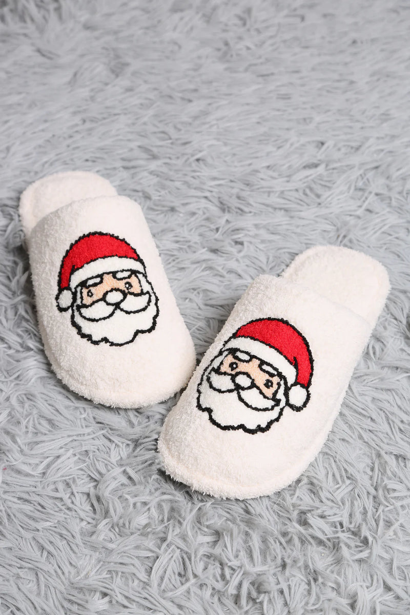 Santa Claus Embroidered Luxury Slippers