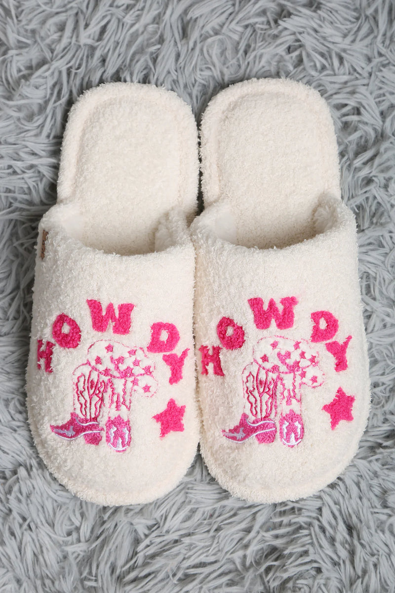 Howdy Cowgirl Slippers otsed