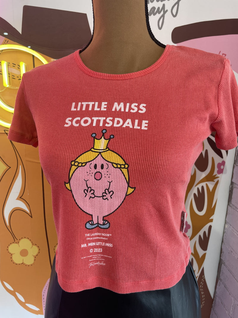 Little Miss Scottsdale Red Baby Rib Tee