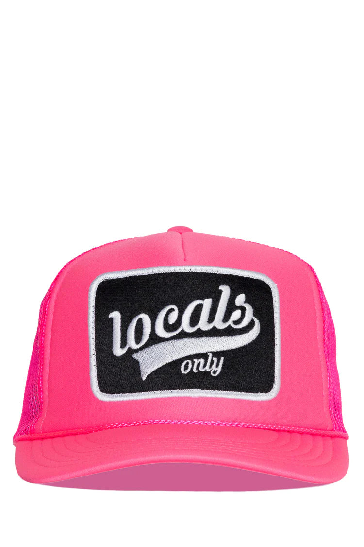 Locals Only Script Trucker Hat