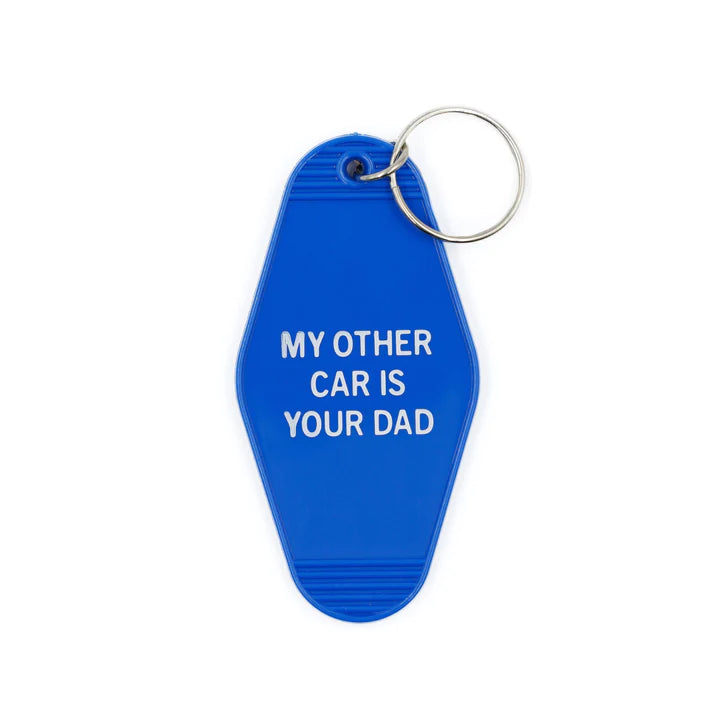 My Other Car is Your Dad Blue Keychain