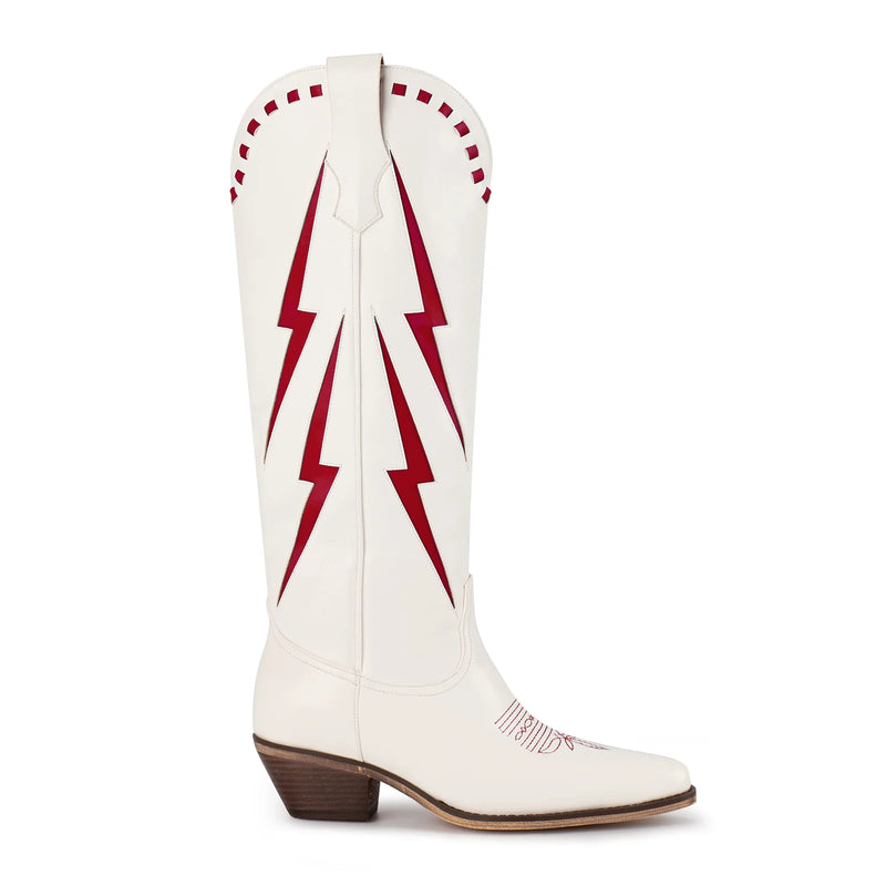 The Grove Red and White Western Boot