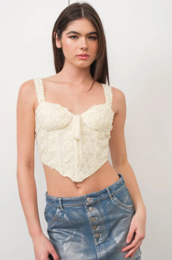 3D Flower Corset Top