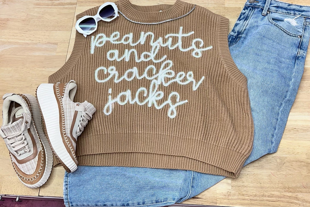 Tan Peanuts and Cracker Jax Sweater Vest